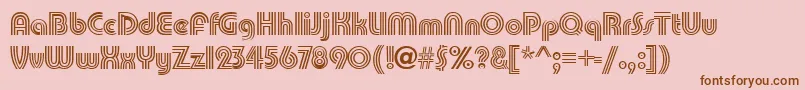 PatamonRegular Font – Brown Fonts on Pink Background