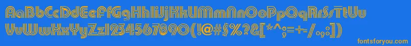 PatamonRegular Font – Orange Fonts on Blue Background