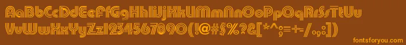 PatamonRegular Font – Orange Fonts on Brown Background