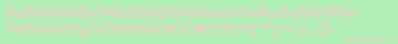 PatamonRegular Font – Pink Fonts on Green Background