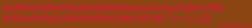 PatamonRegular Font – Red Fonts on Brown Background