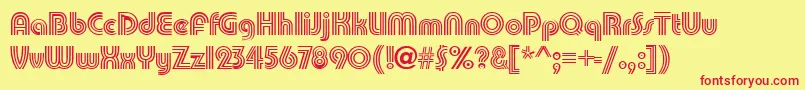 PatamonRegular Font – Red Fonts on Yellow Background