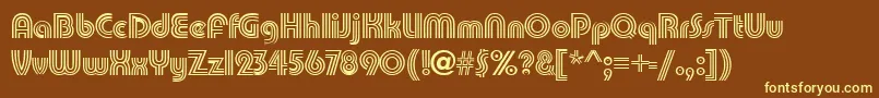 PatamonRegular Font – Yellow Fonts on Brown Background