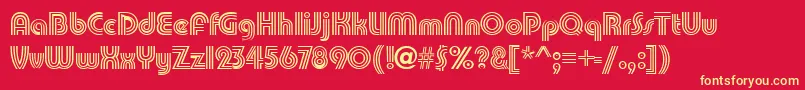 PatamonRegular Font – Yellow Fonts on Red Background