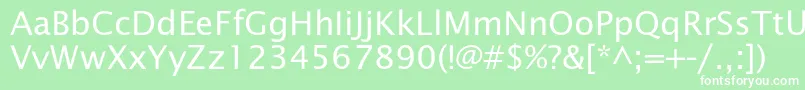 Officetypesans Font – White Fonts on Green Background