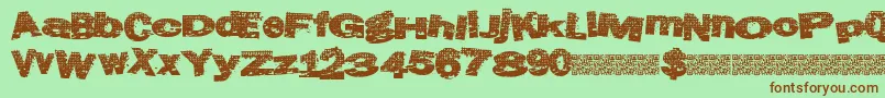 Atlasgrunge-fontti – ruskeat fontit vihreällä taustalla