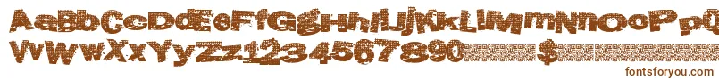 Atlasgrunge-fontti – ruskeat fontit valkoisella taustalla