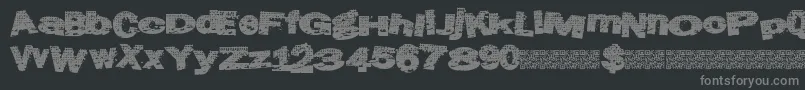 Atlasgrunge-Schriftart – Graue Schriften auf schwarzem Hintergrund