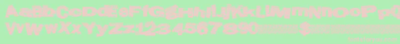 Atlasgrunge Font – Pink Fonts on Green Background