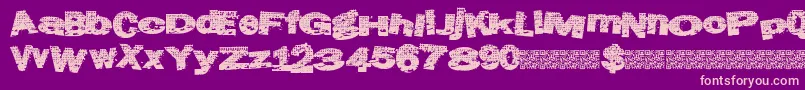 Atlasgrunge Font – Pink Fonts on Purple Background