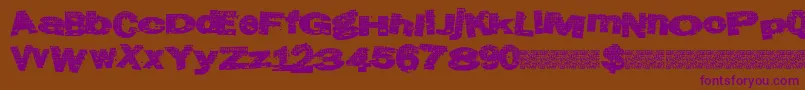 Atlasgrunge Font – Purple Fonts on Brown Background