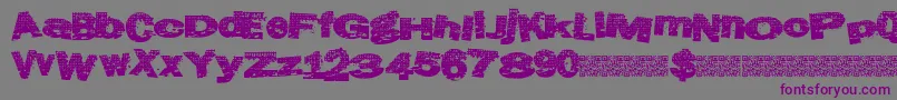 Шрифт Atlasgrunge – фиолетовые шрифты на сером фоне