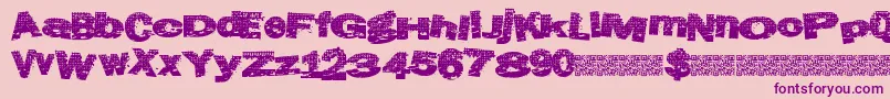 Atlasgrunge Font – Purple Fonts on Pink Background