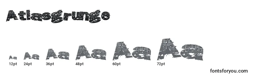 Размеры шрифта Atlasgrunge
