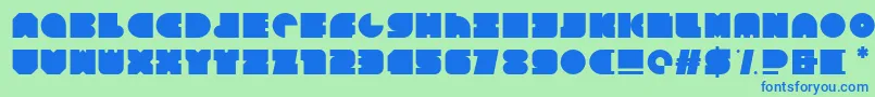 fuente Square80 – Fuentes Azules Sobre Fondo Verde