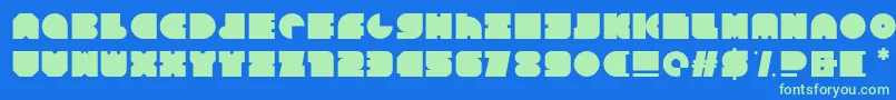 fuente Square80 – Fuentes Verdes Sobre Fondo Azul