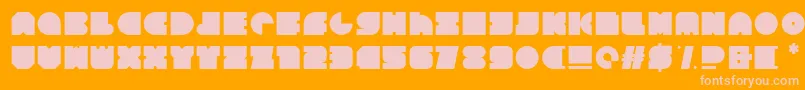 Шрифт Square80 – розовые шрифты на оранжевом фоне