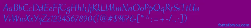 En savoir plus sur la police RuzickaFreehandLtRoman Police RuzickaFreehandLtRoman – polices bleues sur fond violet