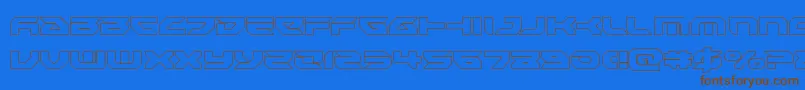 Royalsamuraiout Font – Brown Fonts on Blue Background