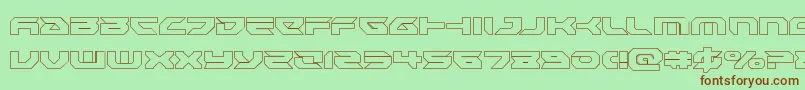 Royalsamuraiout-fontti – ruskeat fontit vihreällä taustalla