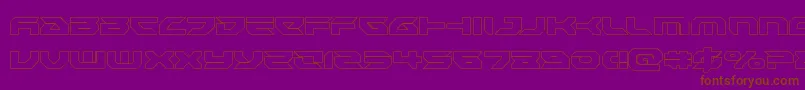 Шрифт Royalsamuraiout – коричневые шрифты на фиолетовом фоне