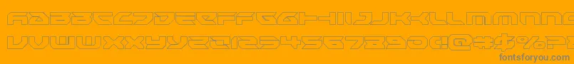 Royalsamuraiout Font – Gray Fonts on Orange Background