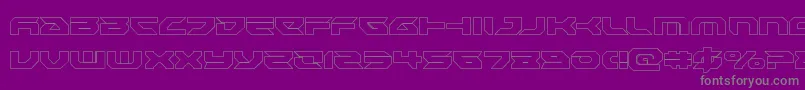Royalsamuraiout Font – Gray Fonts on Purple Background
