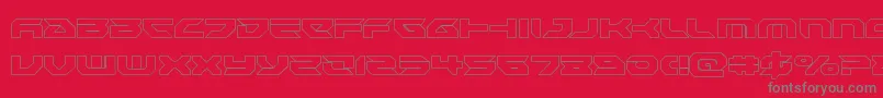 Royalsamuraiout Font – Gray Fonts on Red Background