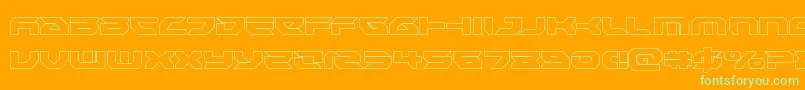 Royalsamuraiout Font – Green Fonts on Orange Background