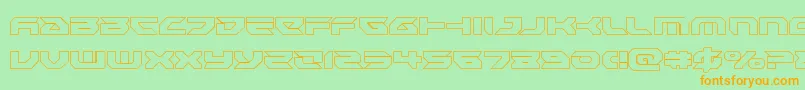 Royalsamuraiout Font – Orange Fonts on Green Background