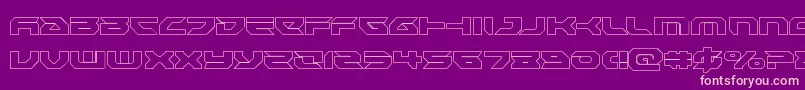 Royalsamuraiout Font – Pink Fonts on Purple Background
