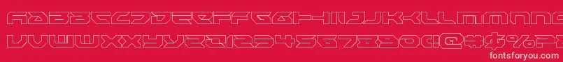 Royalsamuraiout Font – Pink Fonts on Red Background