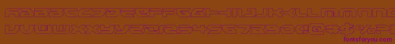 Royalsamuraiout Font – Purple Fonts on Brown Background