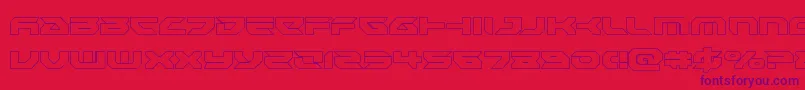 Royalsamuraiout Font – Purple Fonts on Red Background