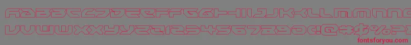 Royalsamuraiout Font – Red Fonts on Gray Background