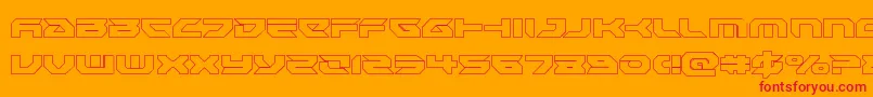 Royalsamuraiout Font – Red Fonts on Orange Background