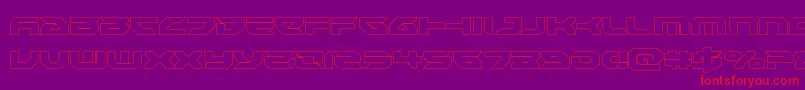 Royalsamuraiout Font – Red Fonts on Purple Background