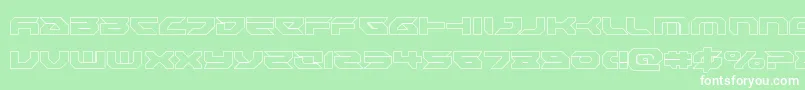 フォントRoyalsamuraiout – 緑の背景に白い文字