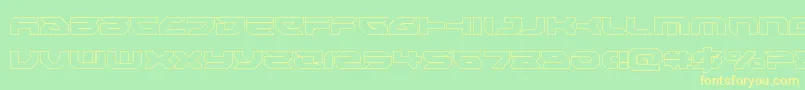 Royalsamuraiout Font – Yellow Fonts on Green Background