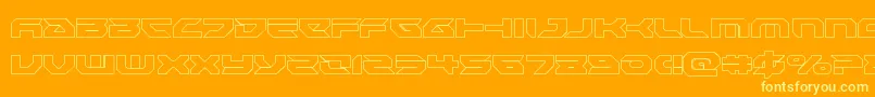 Royalsamuraiout Font – Yellow Fonts on Orange Background