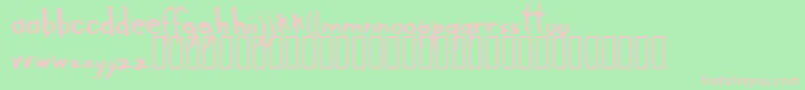 Arranha Font – Pink Fonts on Green Background
