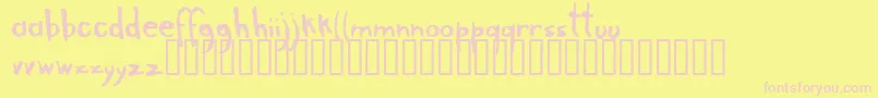 Arranha Font – Pink Fonts on Yellow Background