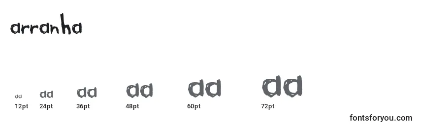 Arranha Font Sizes