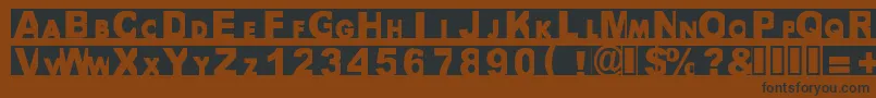 Bigarial Font – Black Fonts on Brown Background