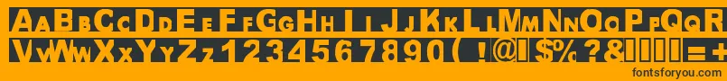 Bigarial Font – Black Fonts on Orange Background