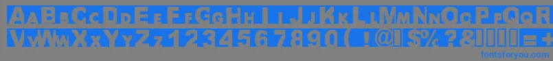 Bigarial Font – Blue Fonts on Gray Background