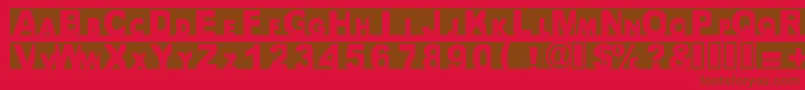 Bigarial Font – Brown Fonts on Red Background