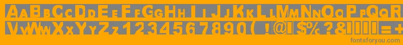 Bigarial Font – Gray Fonts on Orange Background