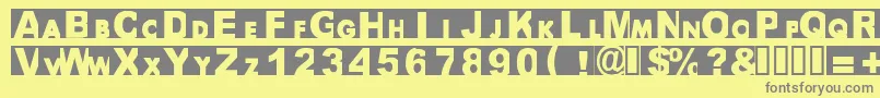 Bigarial Font – Gray Fonts on Yellow Background