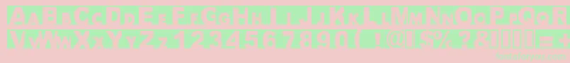 Bigarial Font – Green Fonts on Pink Background